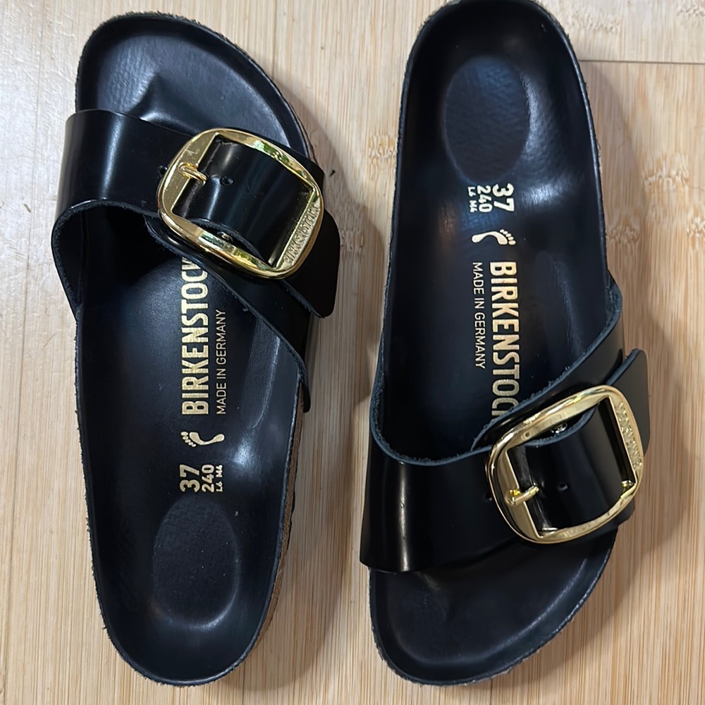 BIRKENSTOCK Madrid Big Buckle High Shine Black